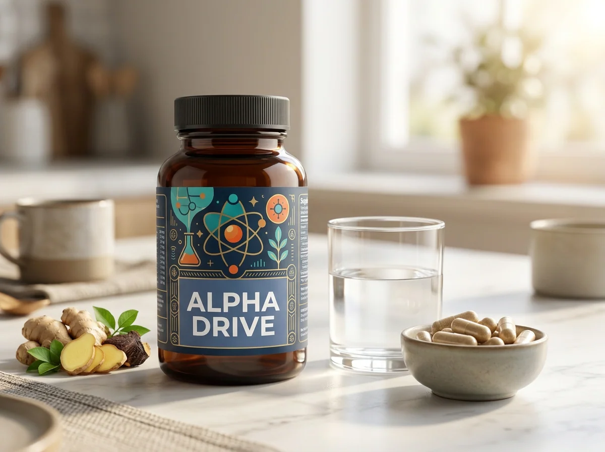 Alpha Drive burk - närbild med botaniska löv, naturlig styling